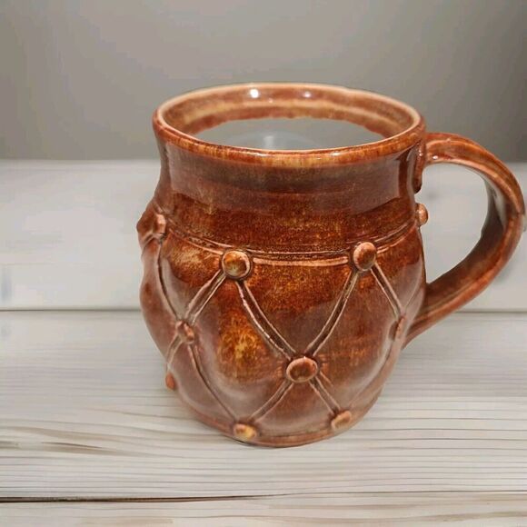 Studio Art Pottery Stoneware Coffee Tea Mug Cup Handmade Artist Signed 4¼"h EUC - Picture 1 of 12